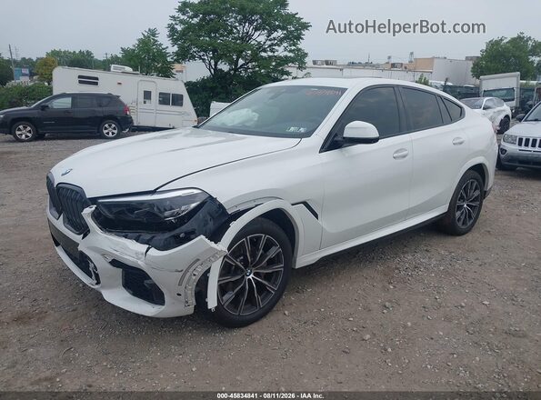 5UXCY6C03N9J65871 2022 BMW X6 White Vista tres cuartos delantera izquierda