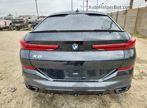 5UXCY6C03P9N92258 2023 BMW X6 Black Вид ззаду