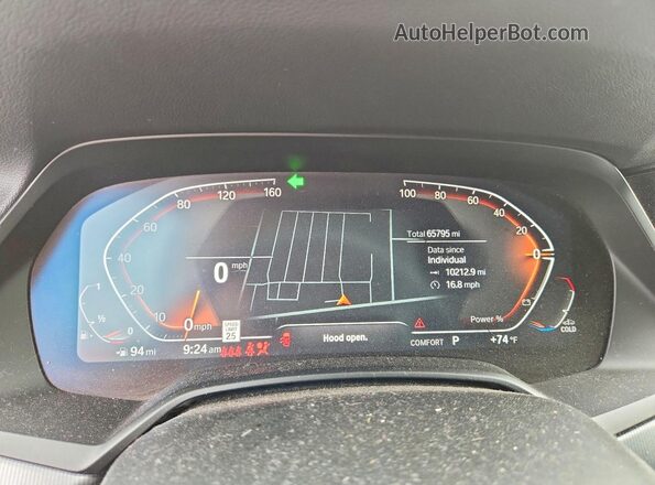 5UXCY6C03P9N92258 2023 BMW X6 Black Вид щитка приладів