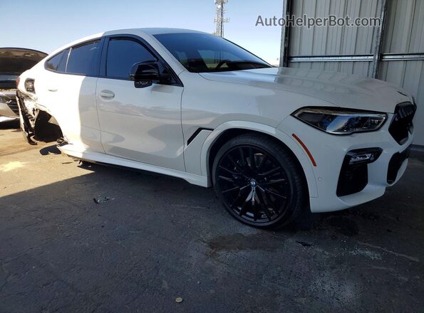 5UXCY6C05L9B56931 2020 BMW X6 White Առջևի աջ