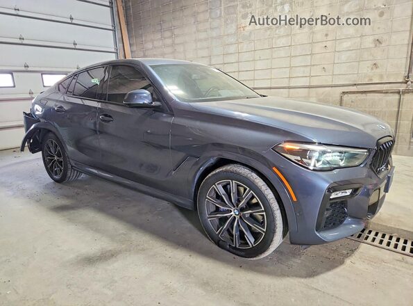 5UXCY6C06M9F13907 2021 BMW X6 Black Front right
