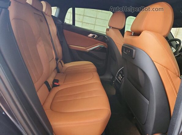5UXCY6C06M9F13907 2021 BMW X6 Black Rear interior view