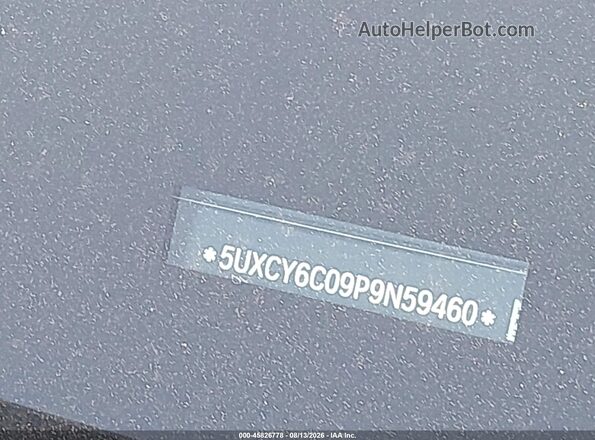 5UXCY6C09P9N59460 2023 BMW X6 Black Вид щитка приладів
