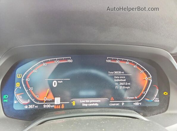5UXCY6C09P9R79459 2023 BMW X6 White Вид щитка приладів