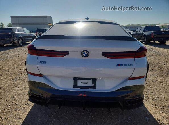 5UXCY8C03M9G97120 2021 BMW X6 White Rear view