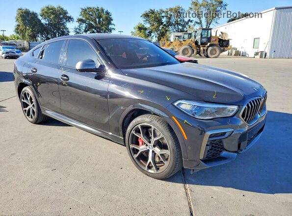 5UXCY8C07N9N02909 2022 BMW X6 Black Delantero derecho