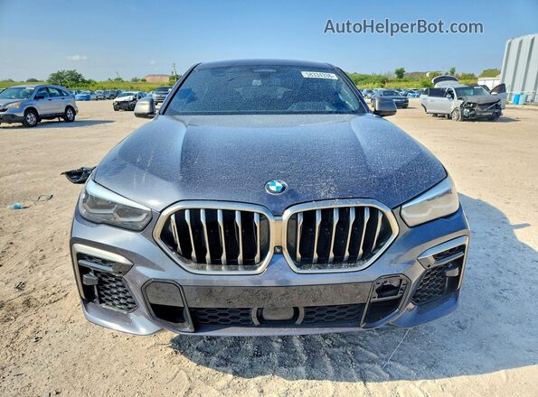 5UXCY8C0XN9J48223 2022 BMW X6 Gray წინა ხედი