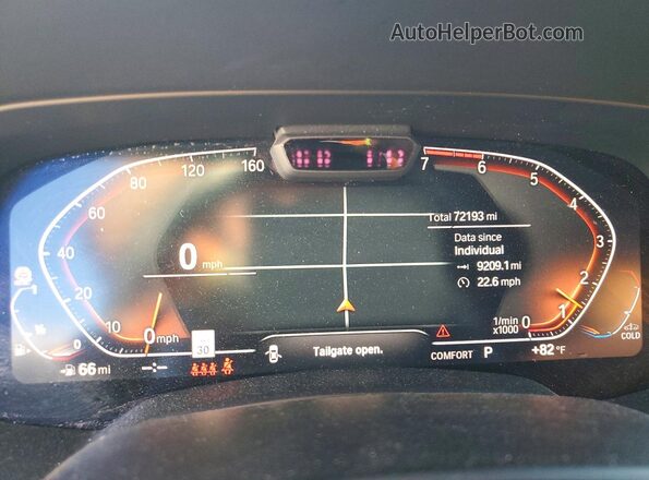 5UXJU2C57KLB15208 2019 BMW X5 Gray Սարքավորումների վահանակի տեսք