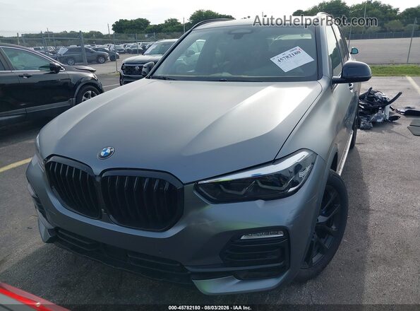 5UXJU2C57KLN49822 2019 BMW X5 Gray უკანა სალონის ხედი