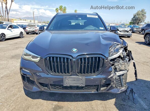 5UXJU2C57KLN65759 2019 BMW X5 Blue Vista de los asientos traseros