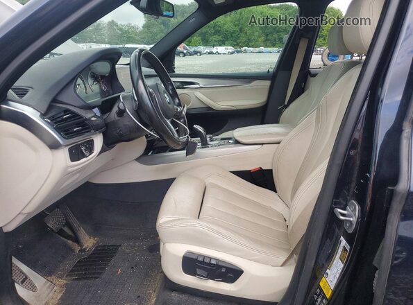5UXKR0C32H0V72170 2017 BMW X5 Black Вид салону спереду