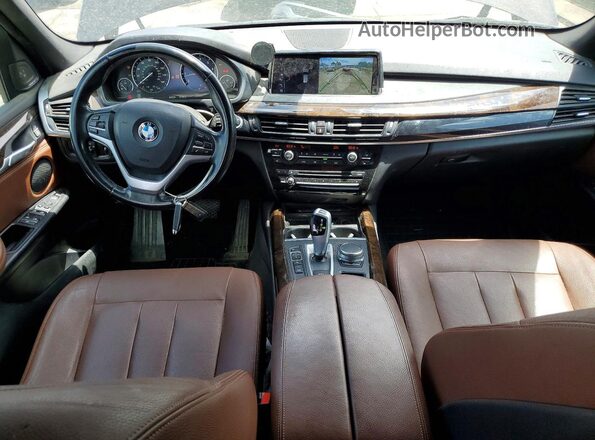 5UXKR0C53H0V66296 2017 BMW X5 Brown Առջևի վահանակի տեսք