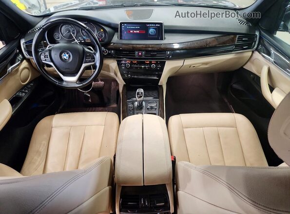 5UXKR0C54J0X93213 2018 BMW X5 Black Dashboard view