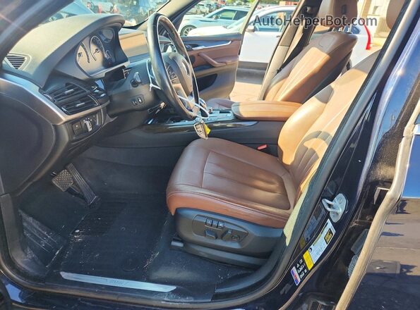 5UXKR0C57J0X84280 2018 BMW X5 Black Widok wnętrza z przodu