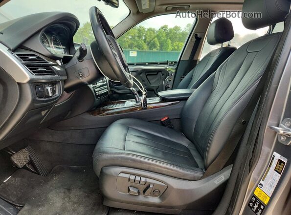 5UXKR0C58G0P30009 2016 BMW X5 Gray Widok wnętrza z przodu