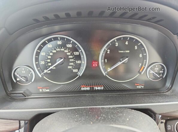 5UXKR0C58G0P33752 2016 BMW X5 Blue Սարքավորումների վահանակի տեսք