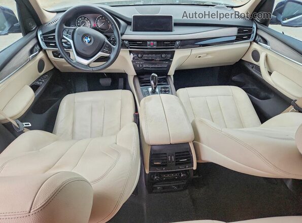 5UXKR0C58G0P33752 2016 BMW X5 Blue Առջևի վահանակի տեսք