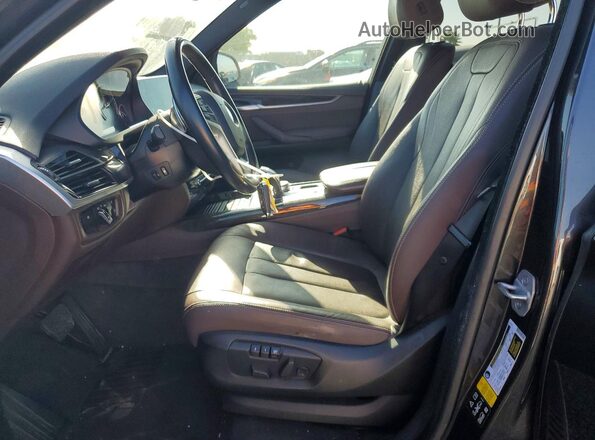 5UXKR0C58J0Y04827 2018 BMW X5 Gray Widok wnętrza z przodu