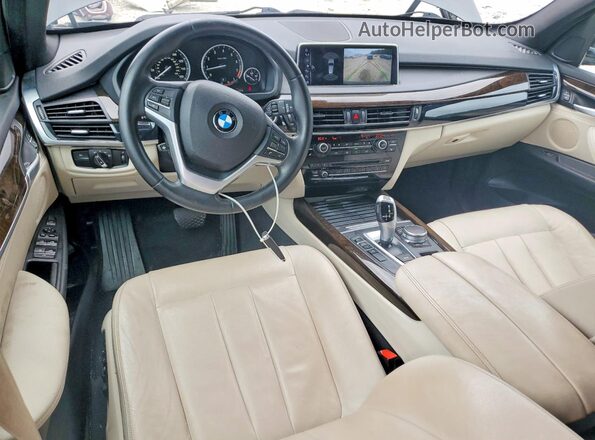 5UXKR2C3XH0U24778 2017 BMW X5 Black წინა პანელის ხედი