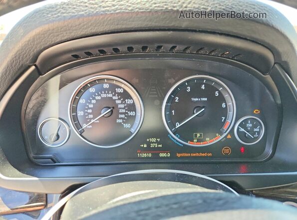 5UXKR2C50G0R69596 2016 BMW X5 Gray ხელსაწყოთა პანელის ხედი