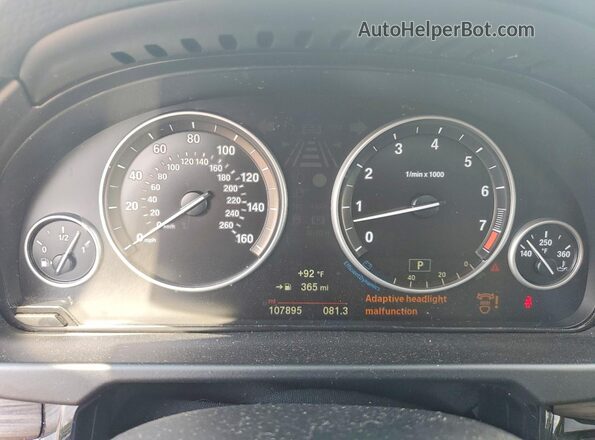 5UXKR2C52G0H42882 2016 BMW X5 White Вид щитка приладів