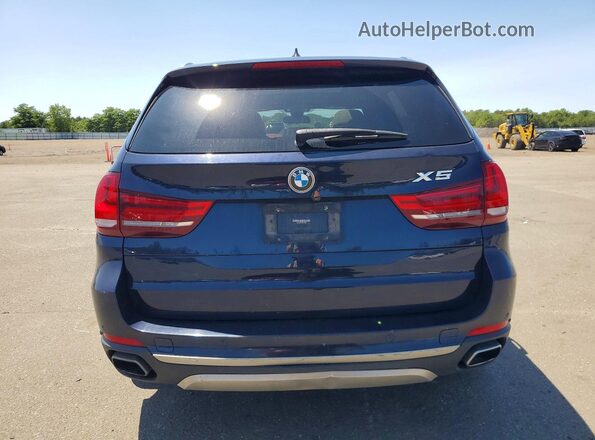 5UXKR2C54J0X09340 2018 BMW X5 Blue Widok z tyłu