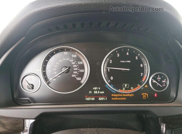 5UXKR2C57G0R69868 2016 BMW X5 Black Սարքավորումների վահանակի տեսք