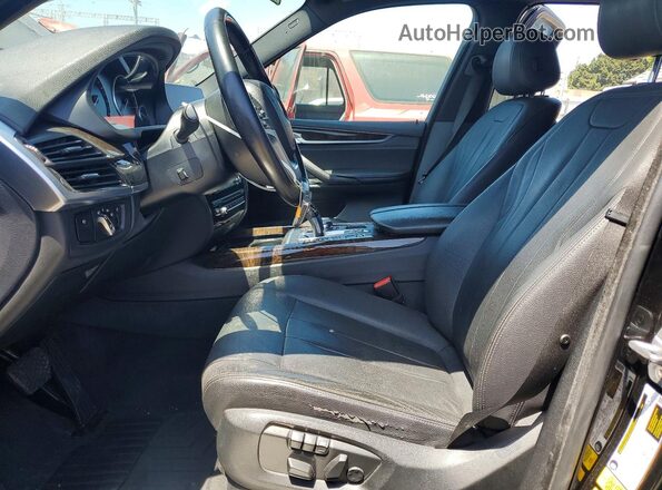 5UXKT0C30H0V97392 2017 BMW X5 Black Вид салону спереду