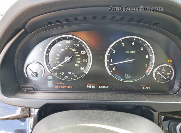 5UXKT0C33H0V96365 2017 BMW X5 Black Instrument cluster view