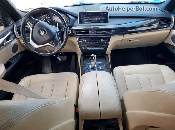 5UXKT0C33H0V96365 2017 BMW X5 Black Dashboard view