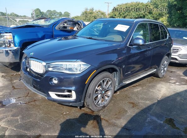 5UXKT0C37H0V95851 2017 BMW X5 Blue Front left