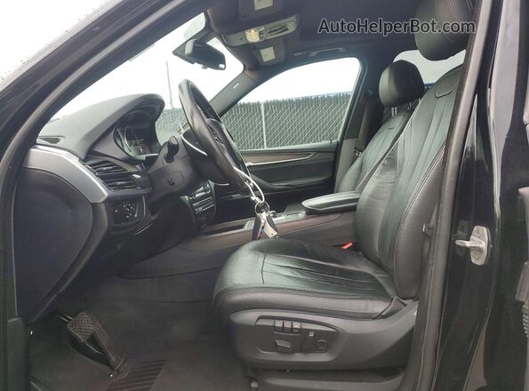 5UXKT0C50H0S80567 2017 BMW X5 Black წინა სალონის ხედი