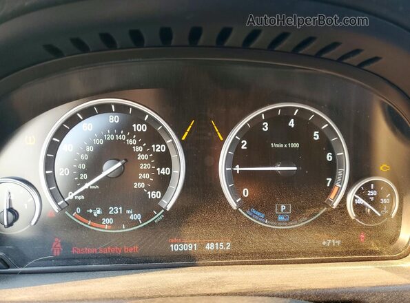 5UXKT0C52G0S77393 2016 BMW X5 White Instrument cluster view