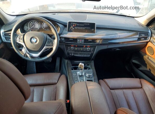 5UXKT0C52G0S77393 2016 BMW X5 White Dashboard view