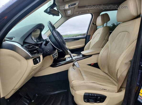 5UXKT0C52G0S79595 2016 BMW X5 Синий Вид салона спереди