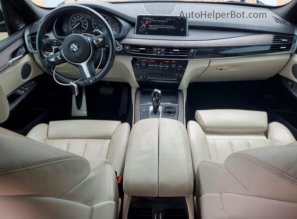 5UXKT0C54G0F74572 2016 BMW X5 Silver Dashboard view
