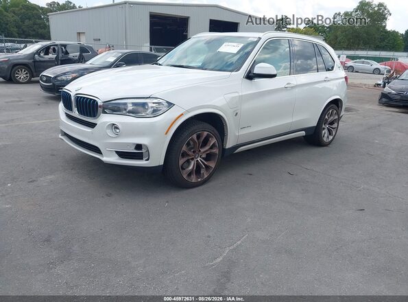5UXKT0C55J0V98335 2018 BMW X5 White წინა მარცხენა ხედი სამი მეოთხედიდან