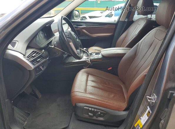 5UXKT0C59G0S77469 2016 BMW X5 Gray Вид салону спереду