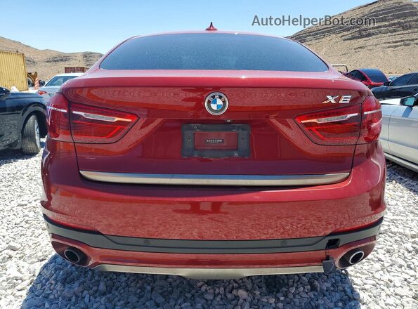 5UXKU0C34H0G68061 2017 BMW X6 Red Vista trasera