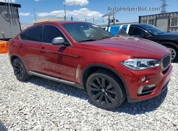5UXKU0C34H0G68061 2017 BMW X6 Red Delantero derecho