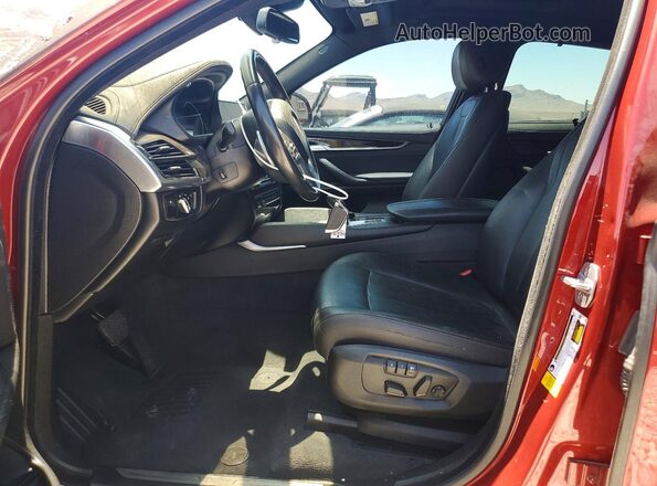 5UXKU0C34H0G68061 2017 BMW X6 Red Vista interior delantera