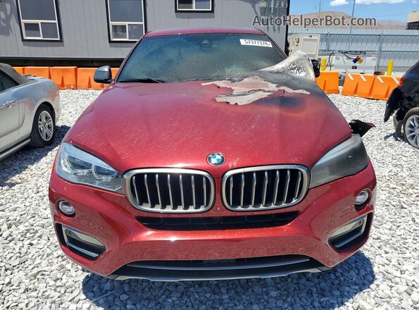 5UXKU0C34H0G68061 2017 BMW X6 Red Vista frontal