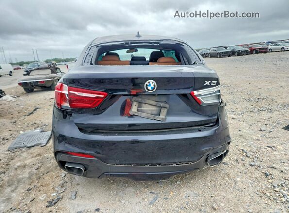 5UXKU0C53J0G81245 2018 BMW X6 Black უკანა ხედი