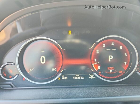 5UXKU0C56H0F99701 2017 BMW X6 Белый Вид щитка приборов