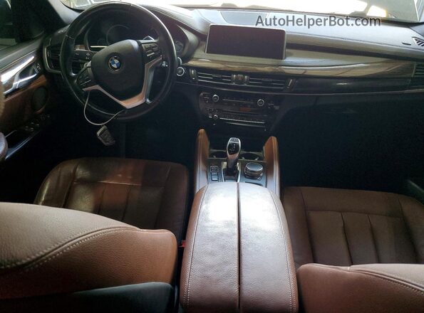 5UXKU2C39H0U28805 2017 BMW X6 Charcoal Вид панелі приладів