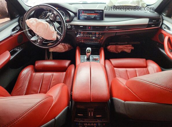 5UXKU2C39H0X47864 2017 BMW X6 Black Առջևի վահանակի տեսք
