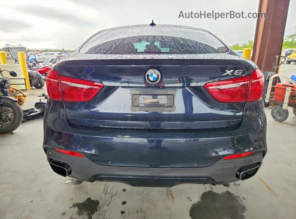 5UXKU2C39H0X47864 2017 BMW X6 Black Հետևի տեսք