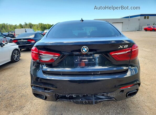 5UXKU2C55G0N79009 2016 BMW X6 Black Вид ззаду