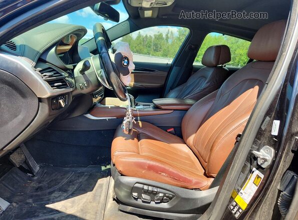 5UXKU2C55G0N79009 2016 BMW X6 Black Вид салону спереду