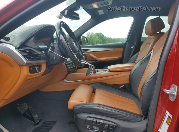 5UXKU2C55K0Z64448 2019 BMW X6 Красный Вид салона спереди